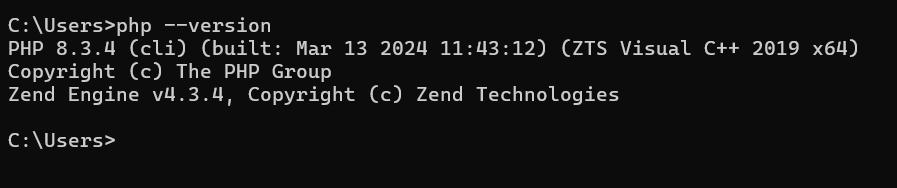php version