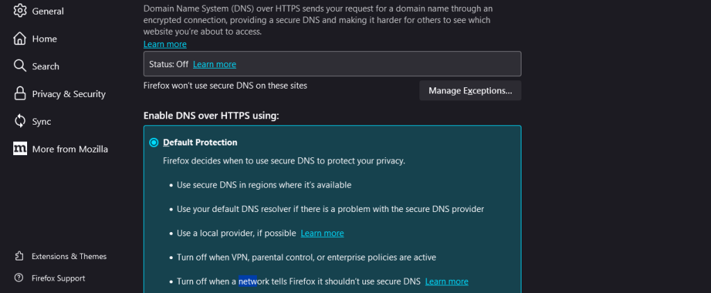 enable dns https