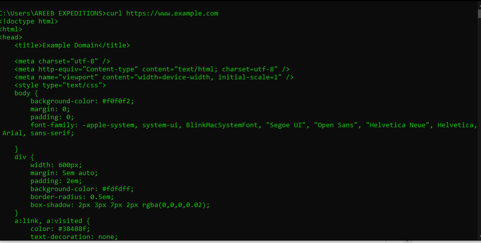 curl example.com