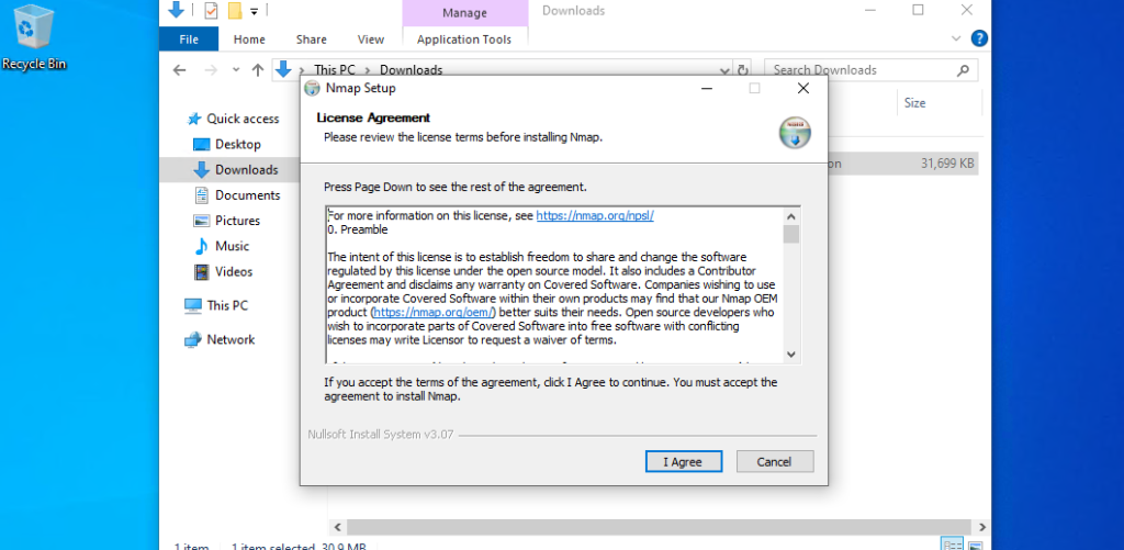 nmap license