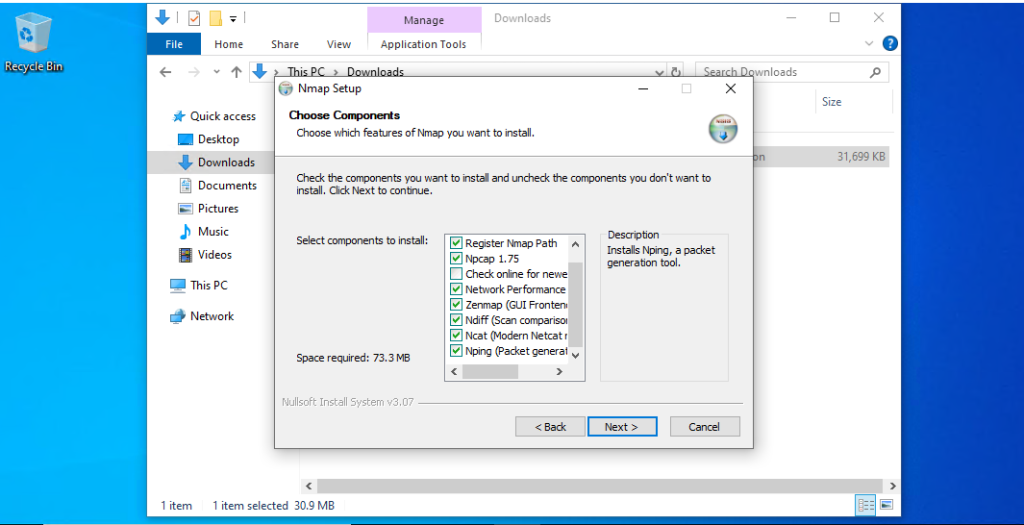 nmap component