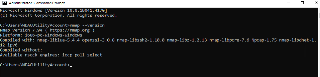 nmap version