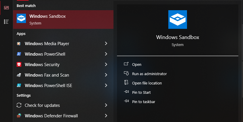 windows sandbox