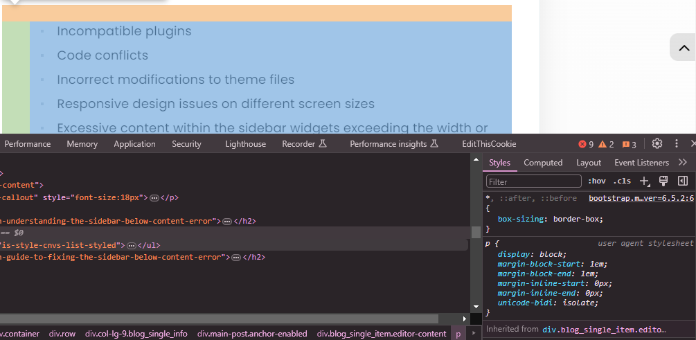 inspect element