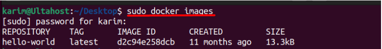docker images