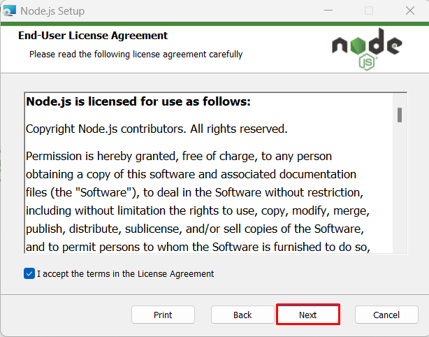 nodejs agreement