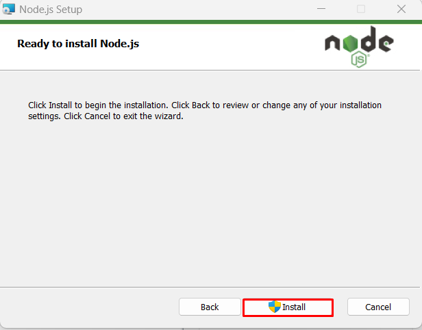 Nodejs setup