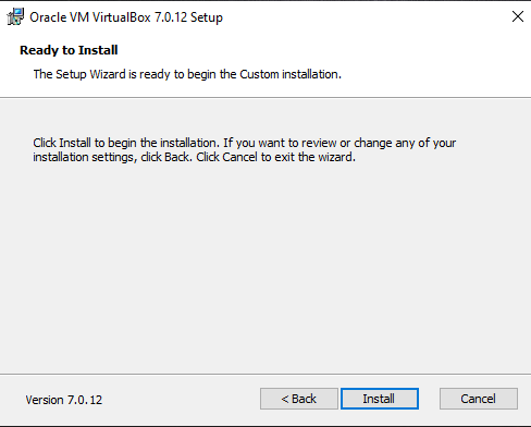 install vbox wizard
