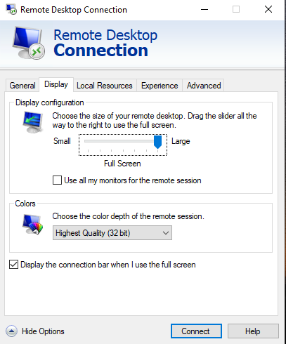 remote desktop connection