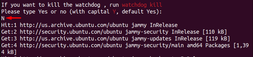 Setting Up Watchdog