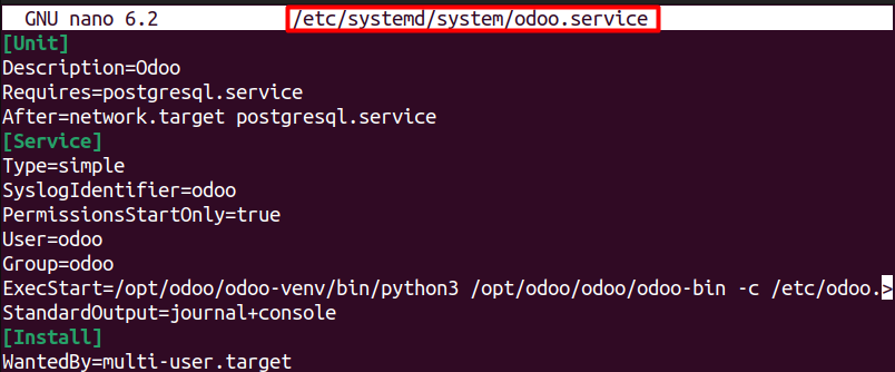 odoo service