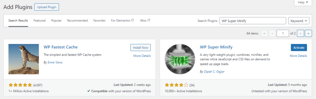 WP super minify