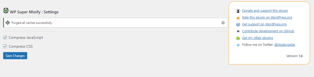 compress Javascript CSS