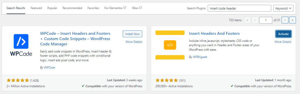 header footer plugin