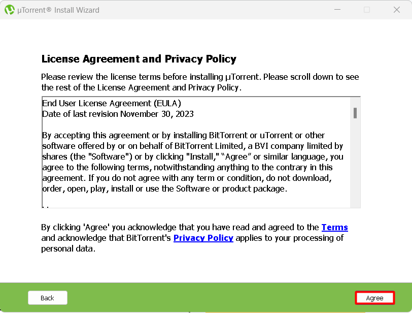 uTorrent privacy
