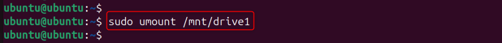 unmount a filesystem
