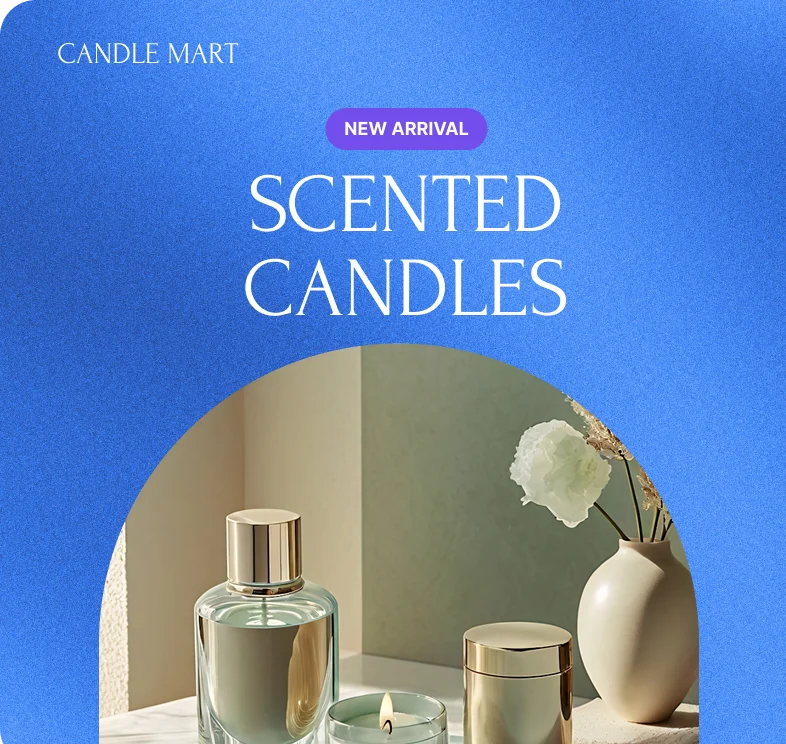 candles on display with soft glowing light