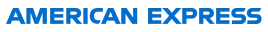 American Express logo on blue background